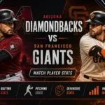 Arizona Diamondbacks vs San Francisco Giants Match Player Stats