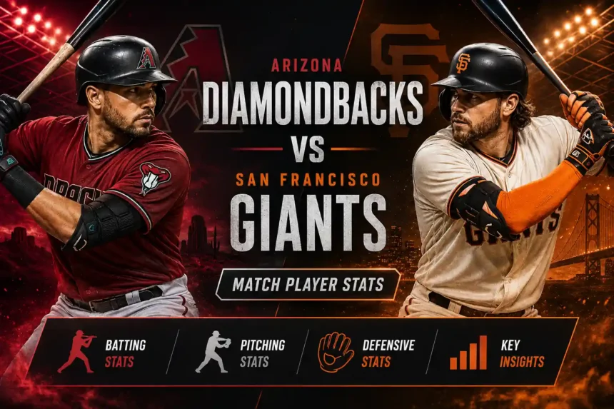 Arizona Diamondbacks vs San Francisco Giants Match Player Stats