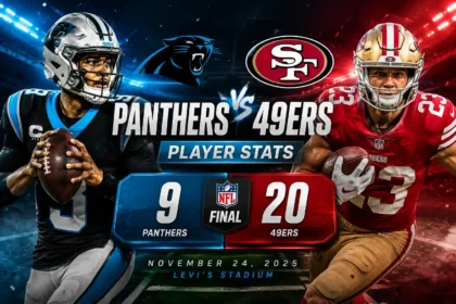 Carolina Panthers vs 49ers Match Player Stats