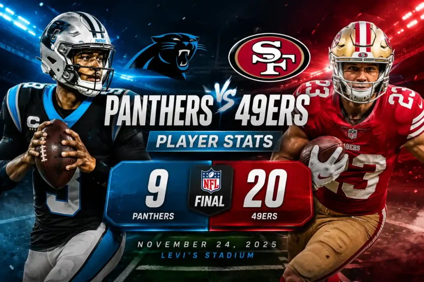 Carolina Panthers vs 49ers Match Player Stats