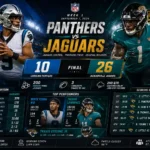 Carolina Panthers vs Jacksonville Jaguars Match Player Stats
