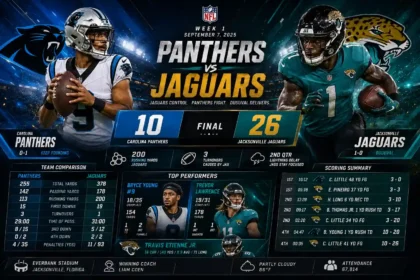 Carolina Panthers vs Jacksonville Jaguars Match Player Stats