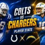 Colts vs Chargers Match Player Stats