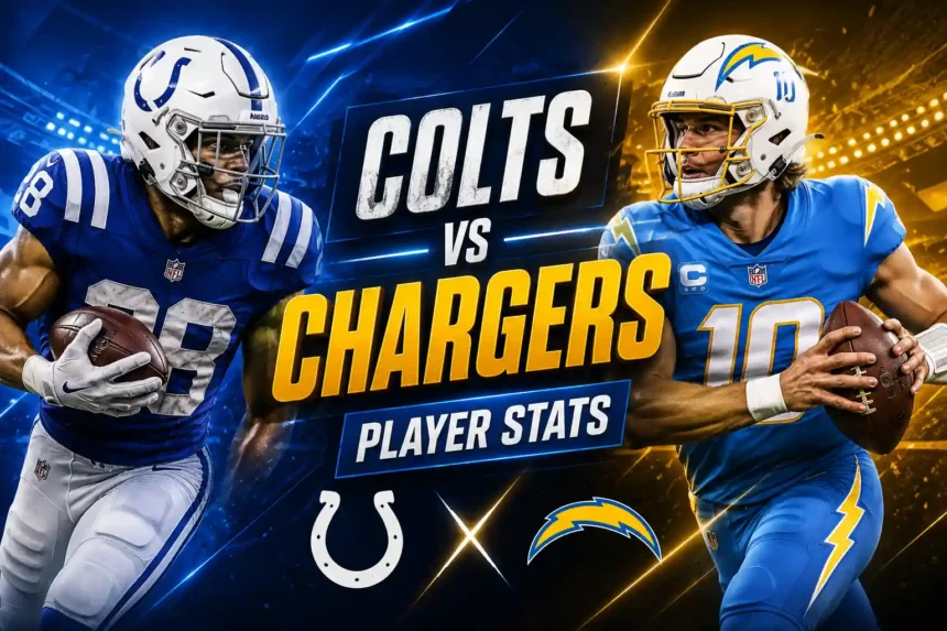Colts vs Chargers Match Player Stats