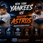 Houston Astros vs New York Yankees Match Player Stats