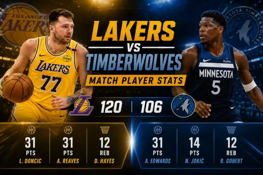 Lakers vs Timberwolves Match Player Stats
