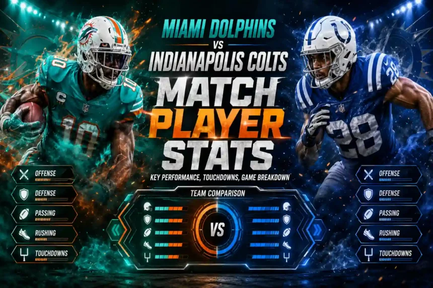 Miami Dolphins vs Indianapolis Colts Match Player Stats