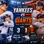New York Yankees vs San Francisco Giants match player stats