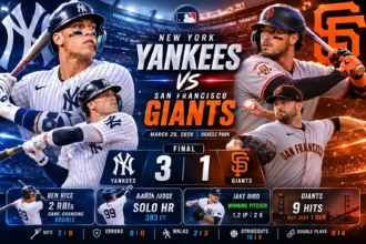 New York Yankees vs San Francisco Giants match player stats