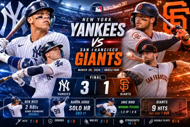 New York Yankees vs San Francisco Giants match player stats