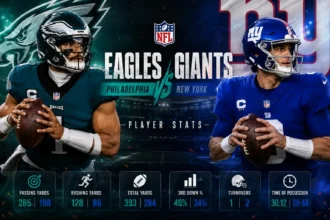 Philadelphia Eagles vs New York Giants Match Player Stats