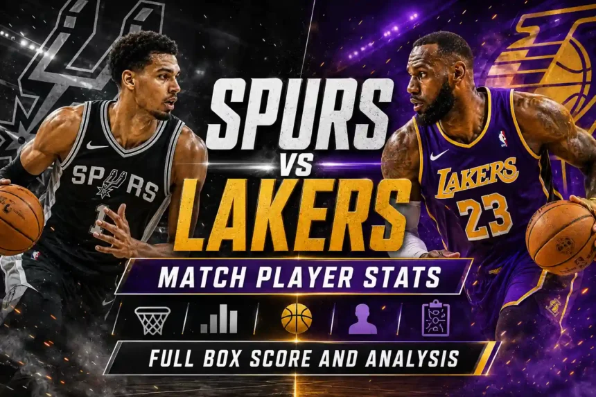 San Antonio Spurs vs Lakers Match Player Stat