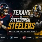 Texans vs Pittsburgh Steelers Match Player Stats