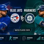 Toronto Blue Jays vs Seattle Mariners Match Player Stats