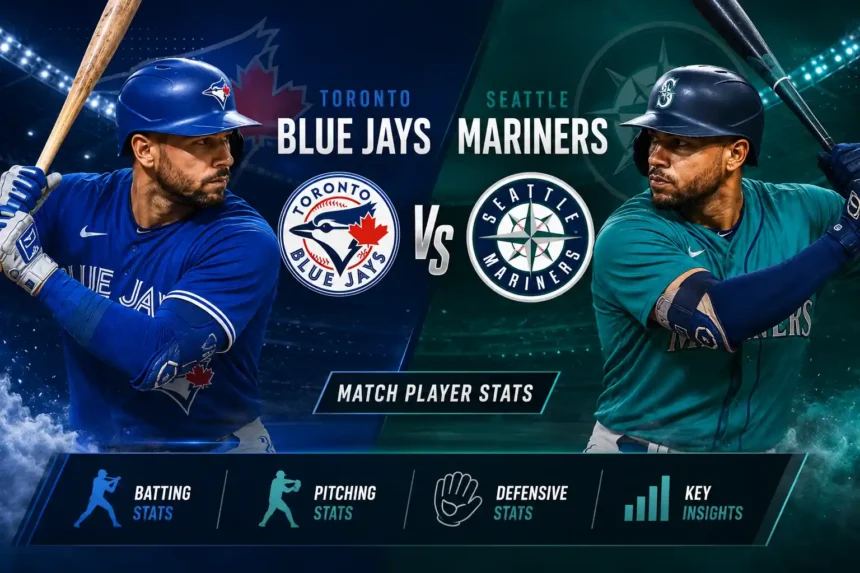 Toronto Blue Jays vs Seattle Mariners Match Player Stats