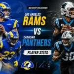 los angeles rams vs carolina panthers match player stats